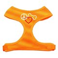 Unconditional Love Peace  Love  Bone Design Soft Mesh Harnesses Orange Large UN921418